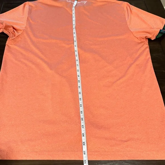 William Murray Coral Golf Polo XL Tartan Trim Like New - Picture 7 of 8